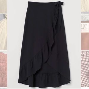 Black wrap over skirt